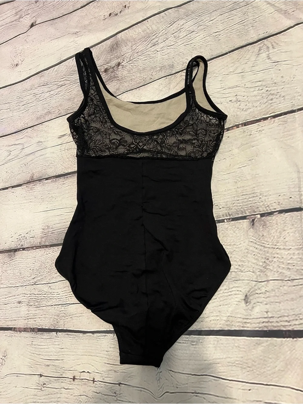 Natalie Couture Black Lace Leotard